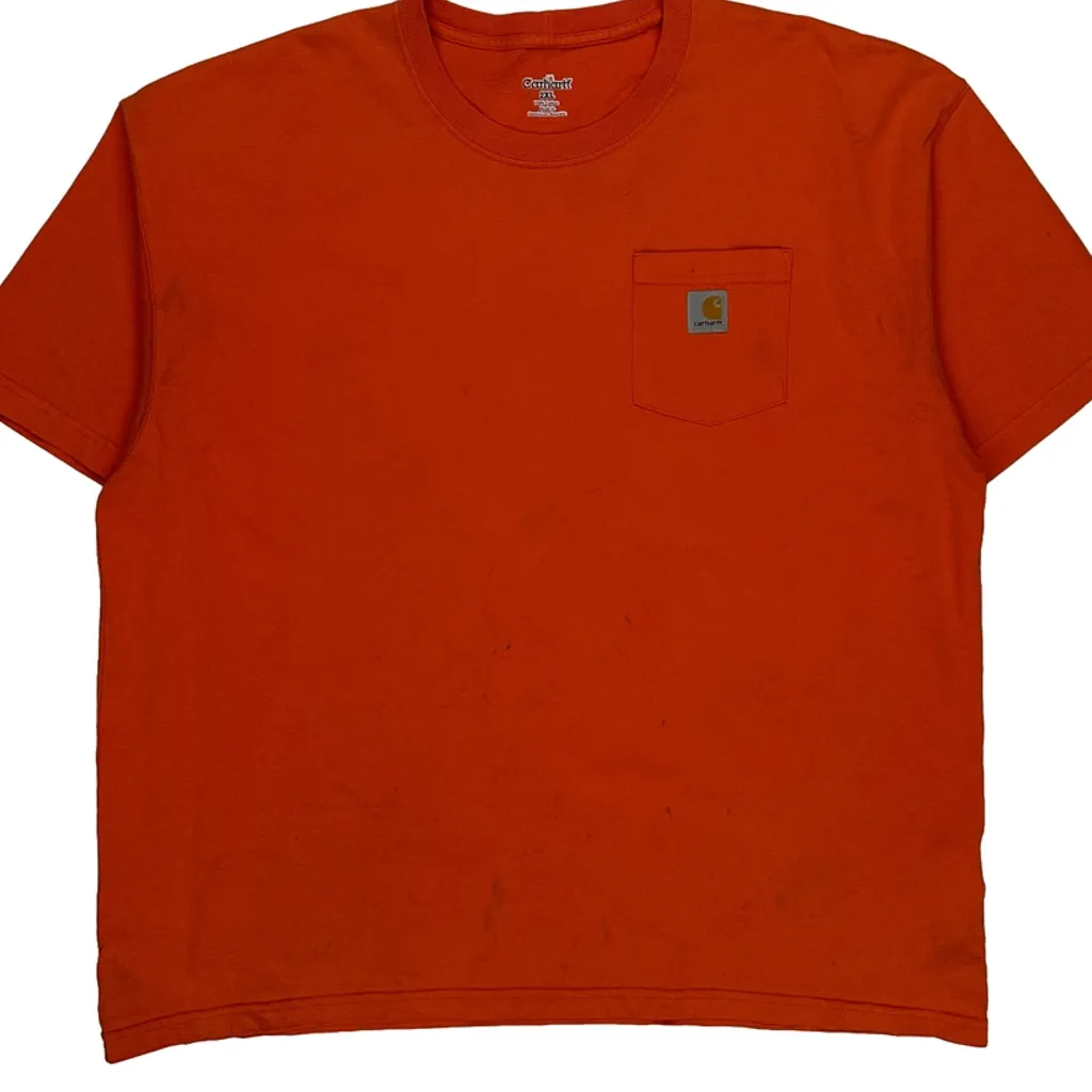 Carhartt T-Shirt - 2XL Orange Cotton - Image 5