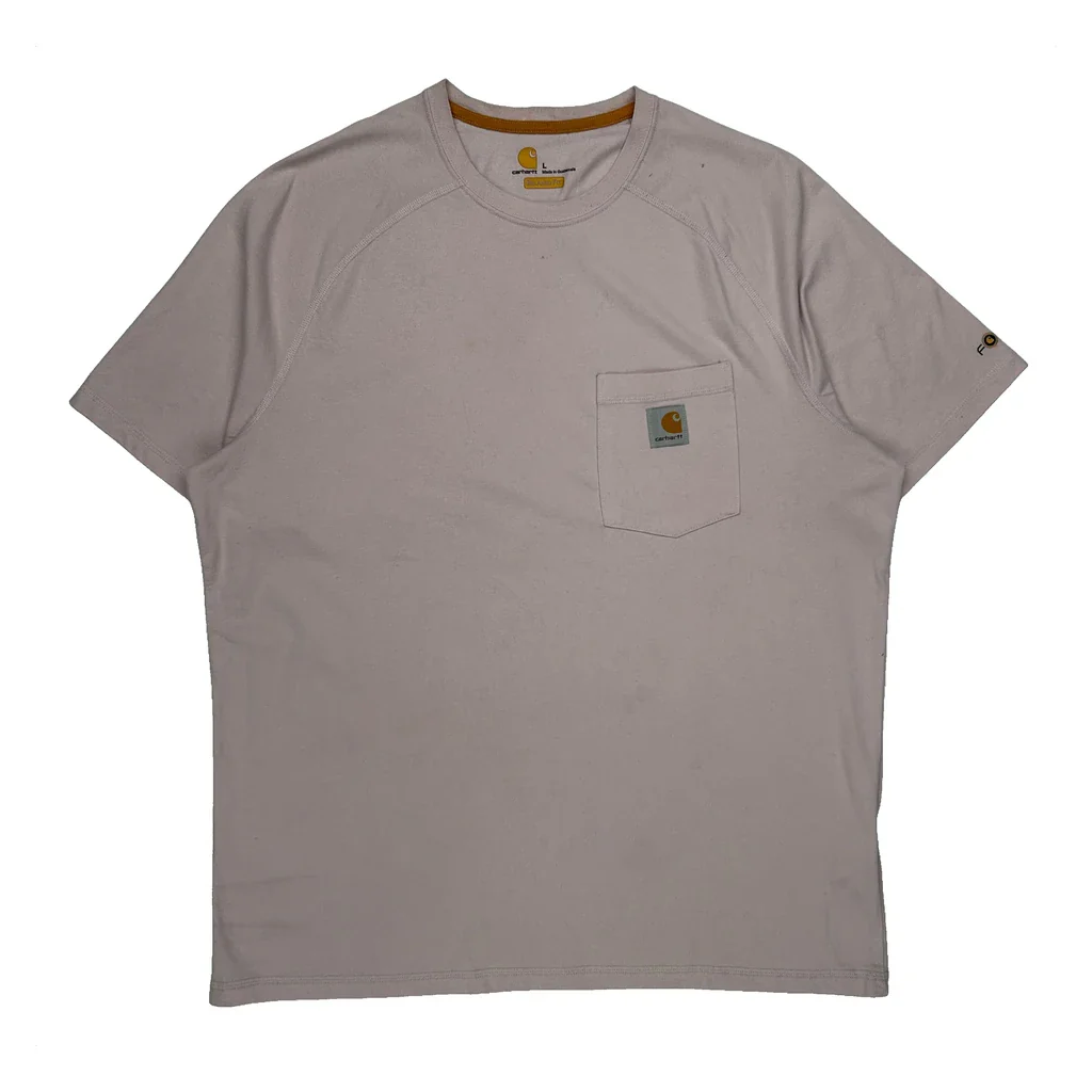 Carhartt T-Shirt - Large Pink Cotton