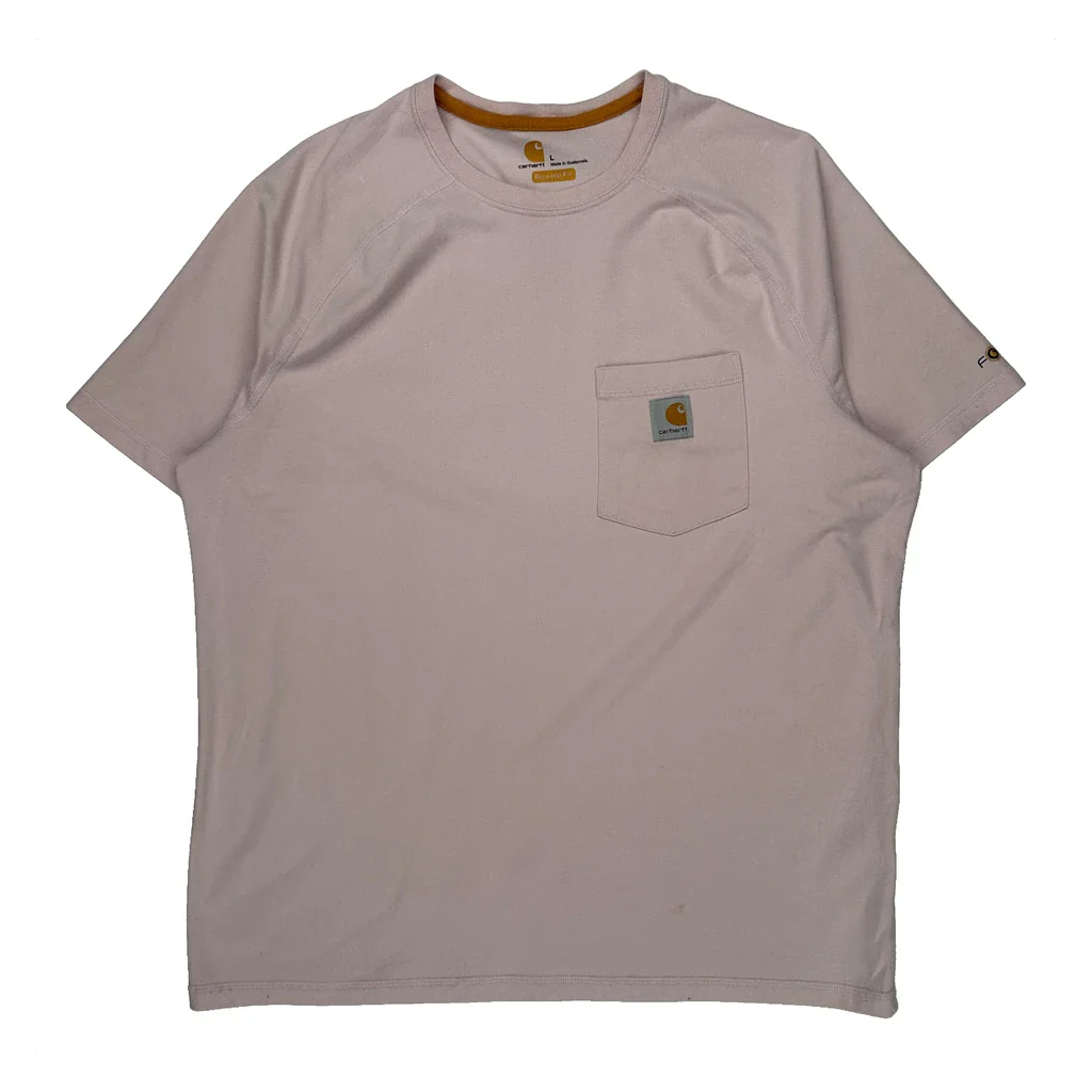 Carhartt T-Shirt - Large Pink Cotton