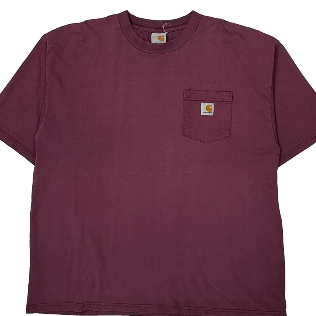 Carhartt T-Shirt - Large Purple Cotton - Image 4