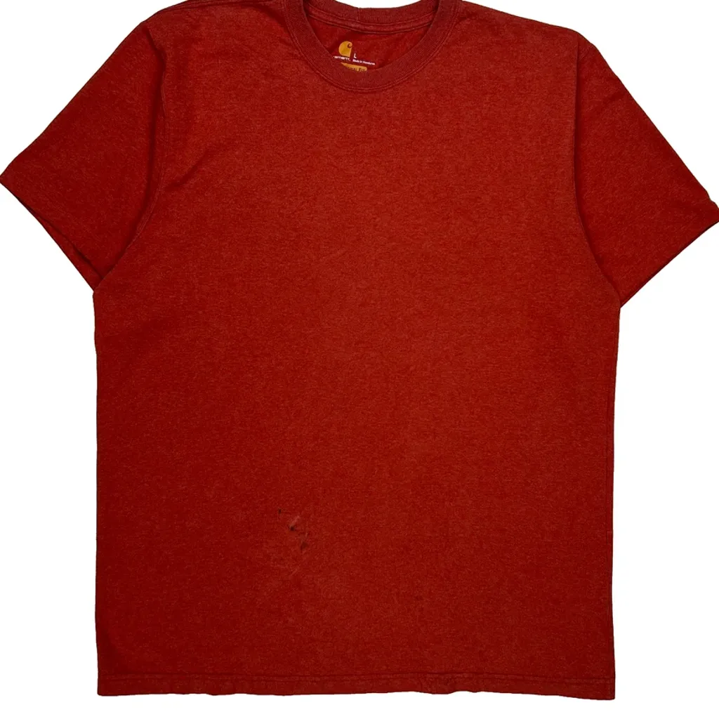Carhartt T-Shirt - Large Red Cotton - Image 6