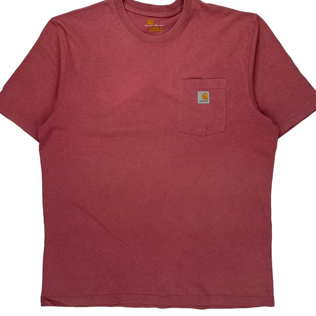 Carhartt T-Shirt - Large Red Cotton - Image 4