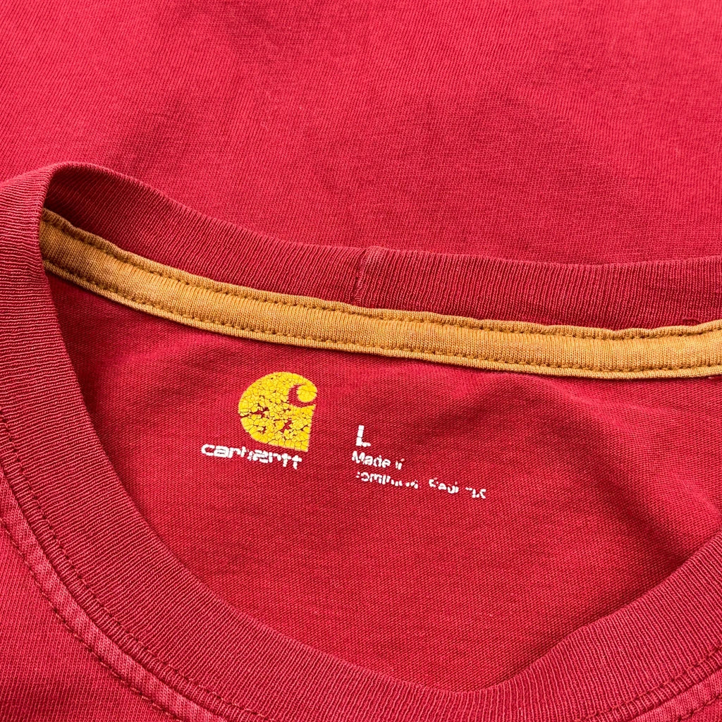 Carhartt T-Shirt - Large Red Cotton - Image 3