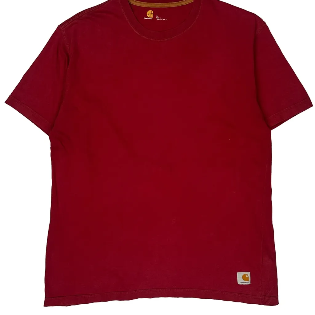 Carhartt T-Shirt - Large Red Cotton - Image 4