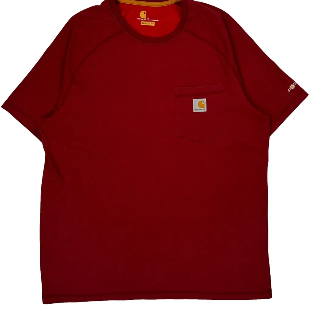Carhartt T-Shirt - Large Red Cotton - Image 4