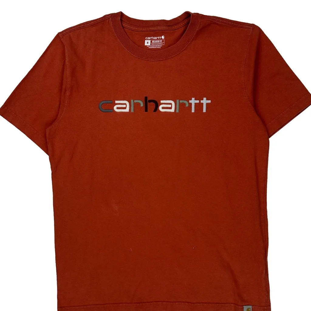 Carhartt Spellout T-Shirt - Medium Red Cotton - Image 4