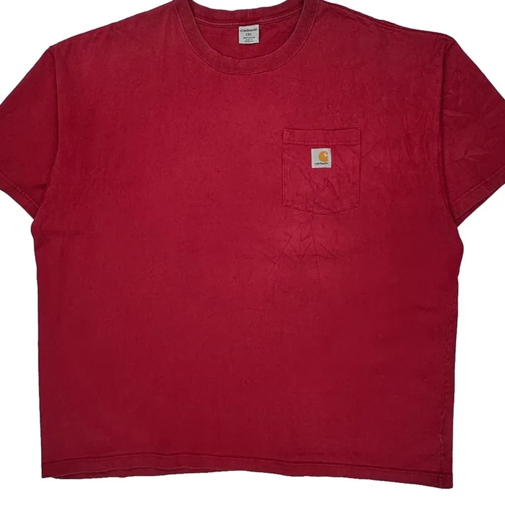 Carhartt T-Shirt - 2XL Red Cotton - Image 4