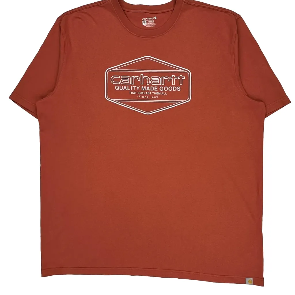 Carhartt Tall T-Shirt - 2XL Red Cotton - Image 4