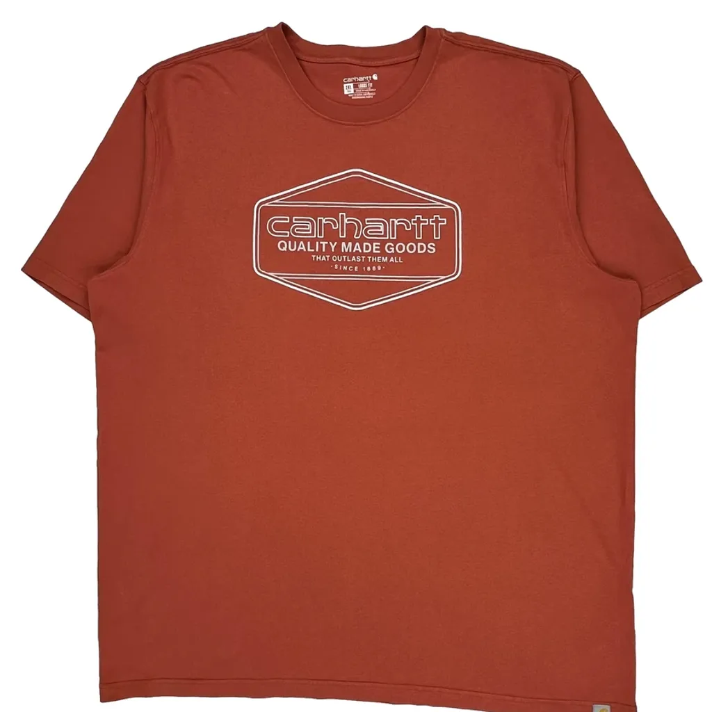 Carhartt Tall T-Shirt - 2XL Red Cotton - Image 5