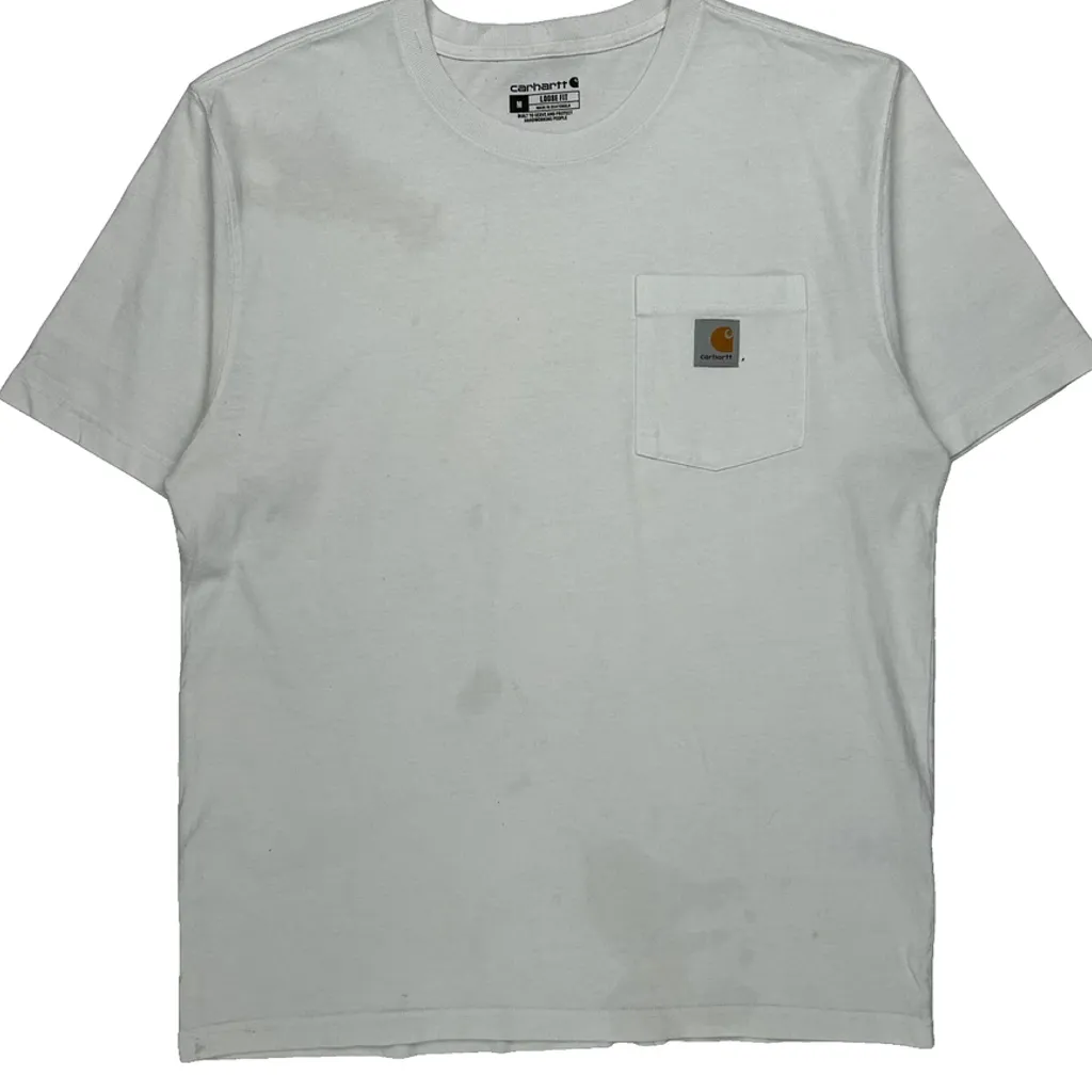 Carhartt T-Shirt - Medium White Cotton - Image 5