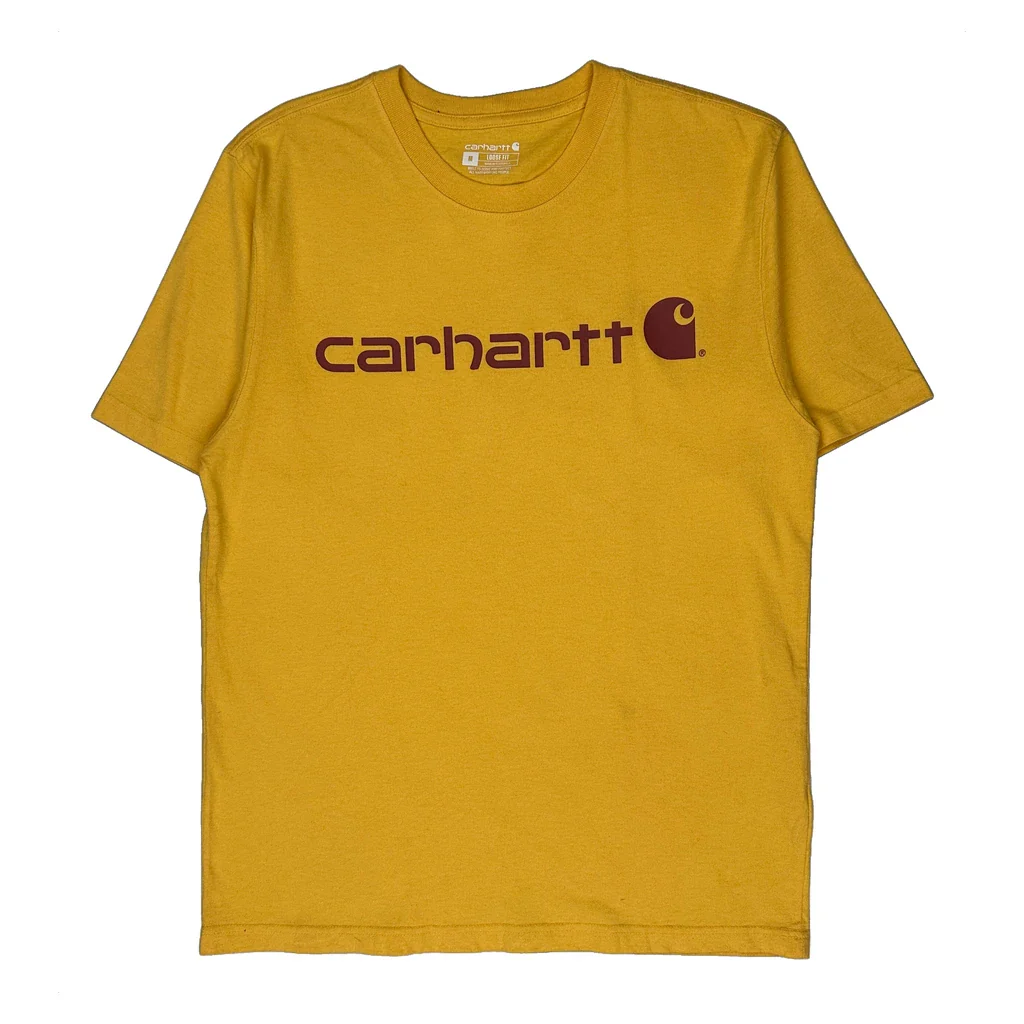 Carhartt T-Shirt - Medium Yellow Cotton