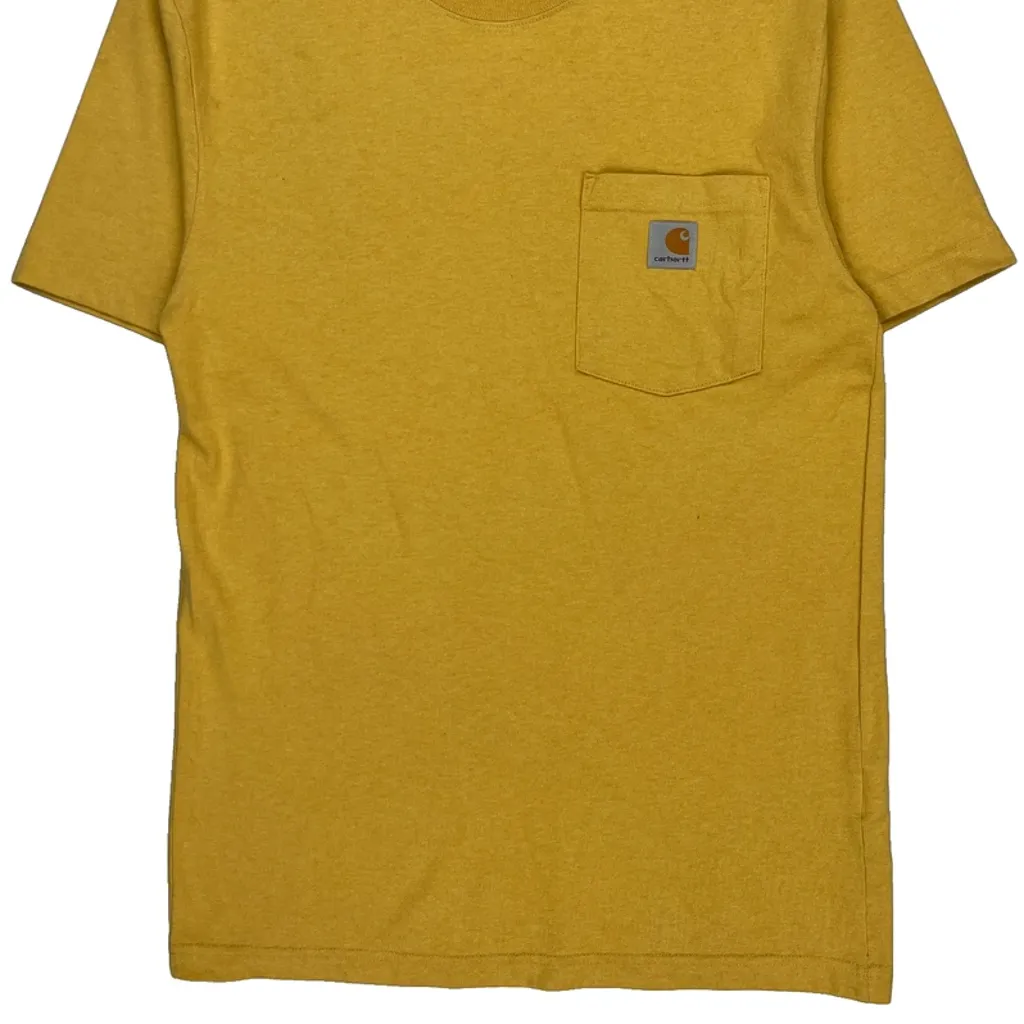 Carhartt T-Shirt - Small Yellow Cotton - Image 5