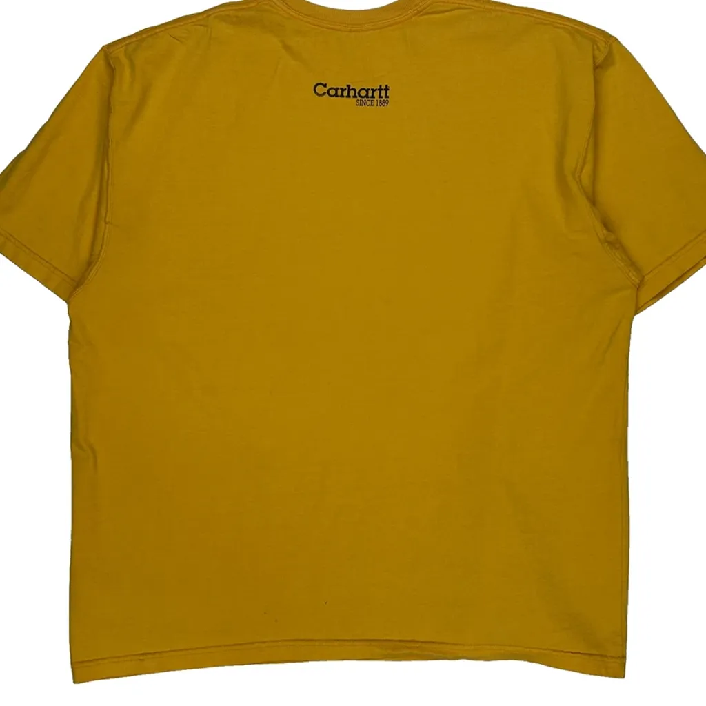 Carhartt Spellout T-Shirt - XL Yellow Cotton - Image 6