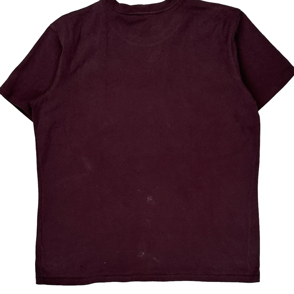 Carhartt T-Shirt - Large Burgundy Cotton - Image 6