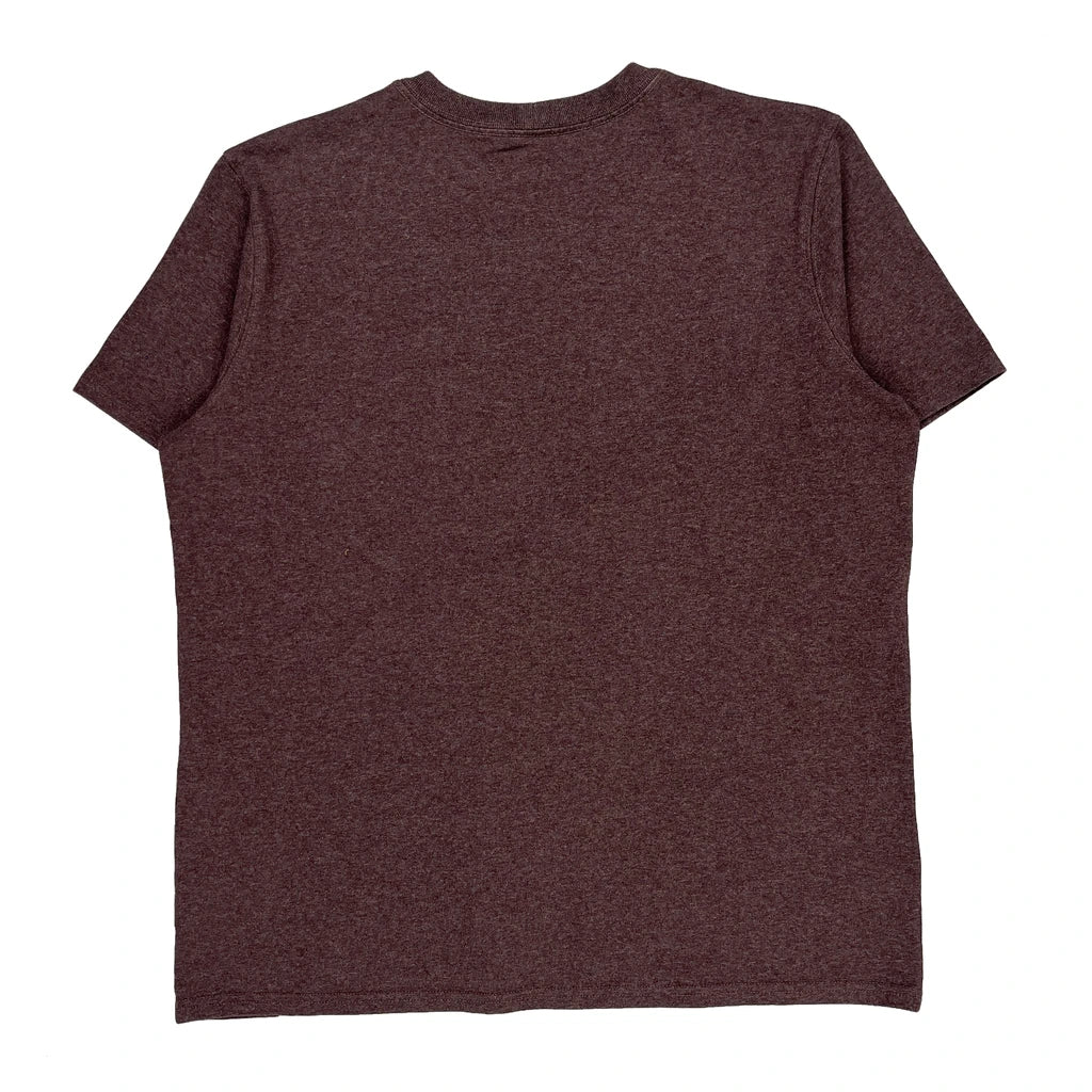 Carhartt T-Shirt - Large Burgundy Cotton - Image 2