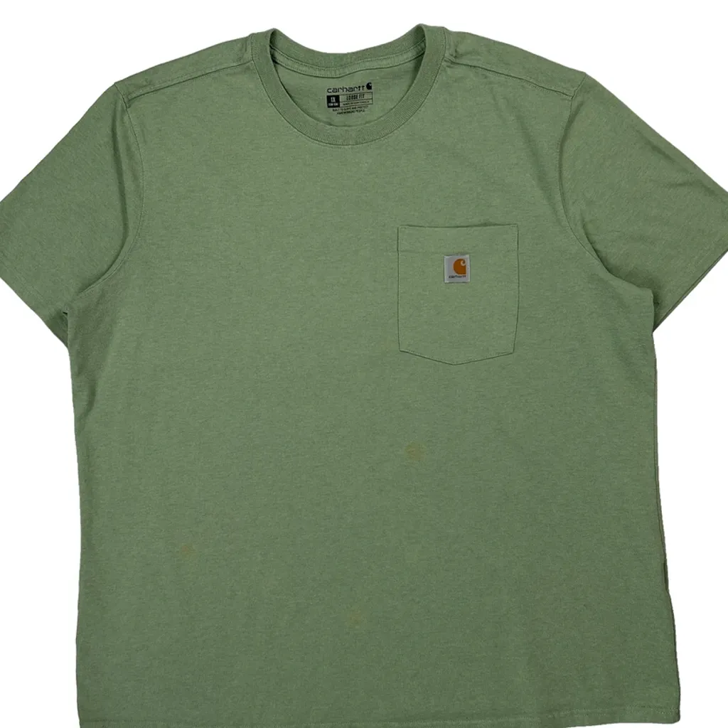 Carhartt T-Shirt - XL Green Cotton - Image 4