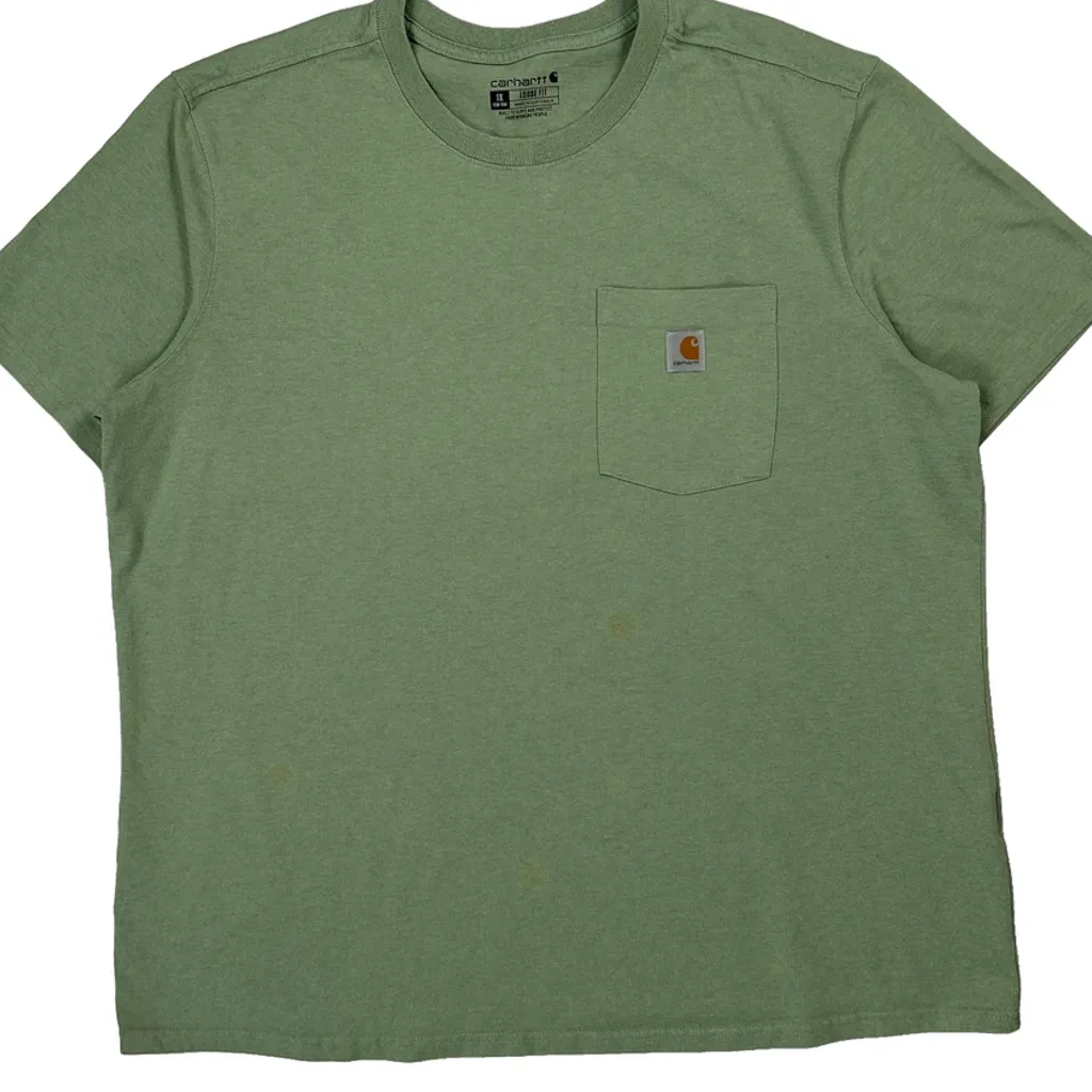 Carhartt T-Shirt - XL Green Cotton - Image 5
