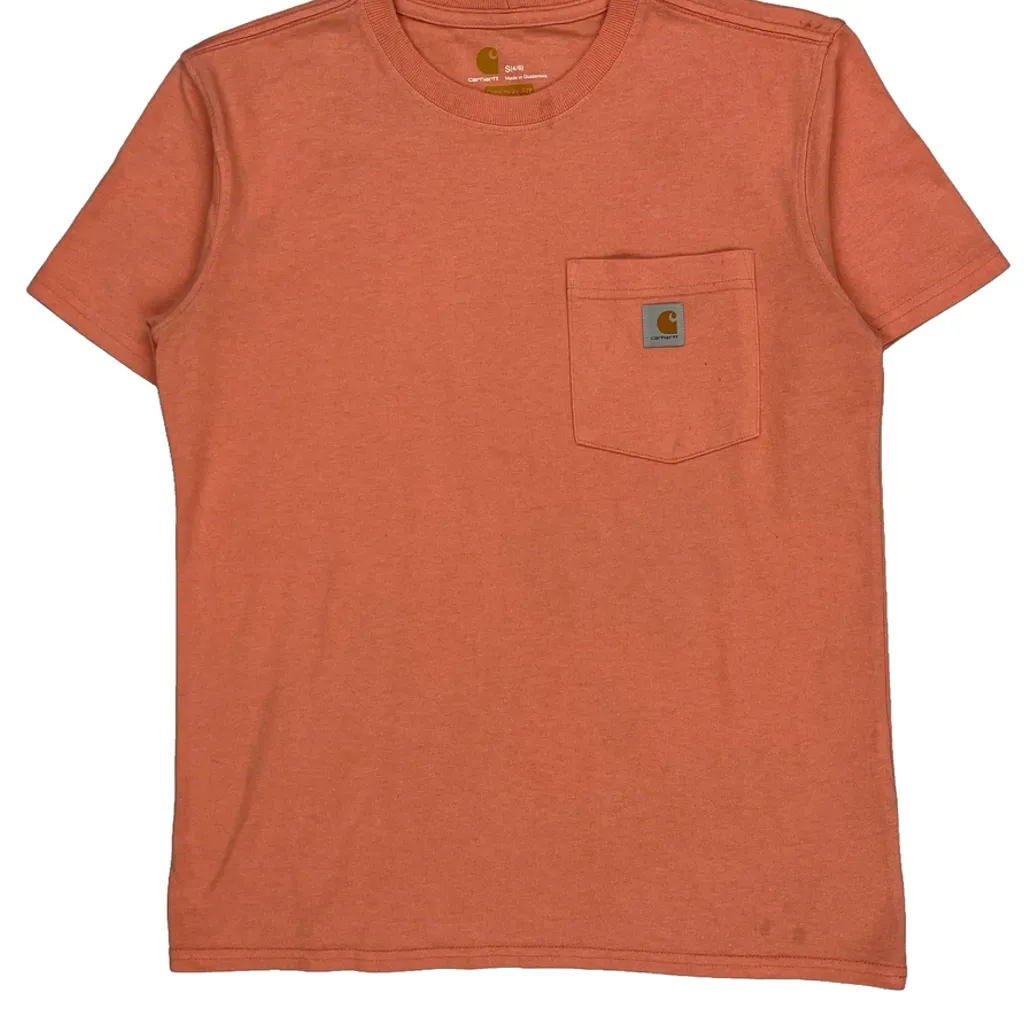 Carhartt T-Shirt - Small Orange Cotton - Image 5