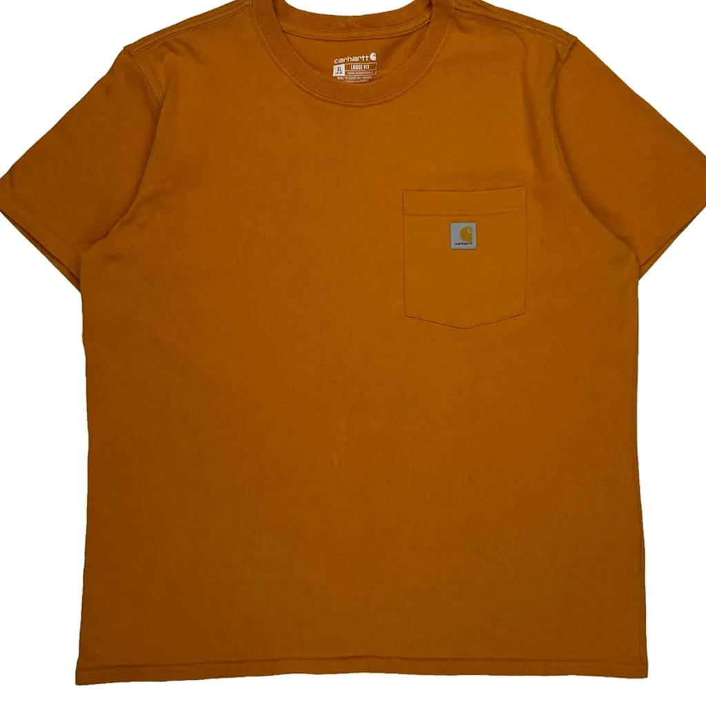 Carhartt T-Shirt - XL Orange Cotton - Image 4
