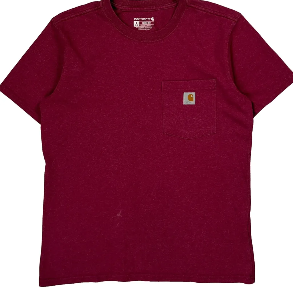 Carhartt T-Shirt - Medium Red Cotton - Image 5