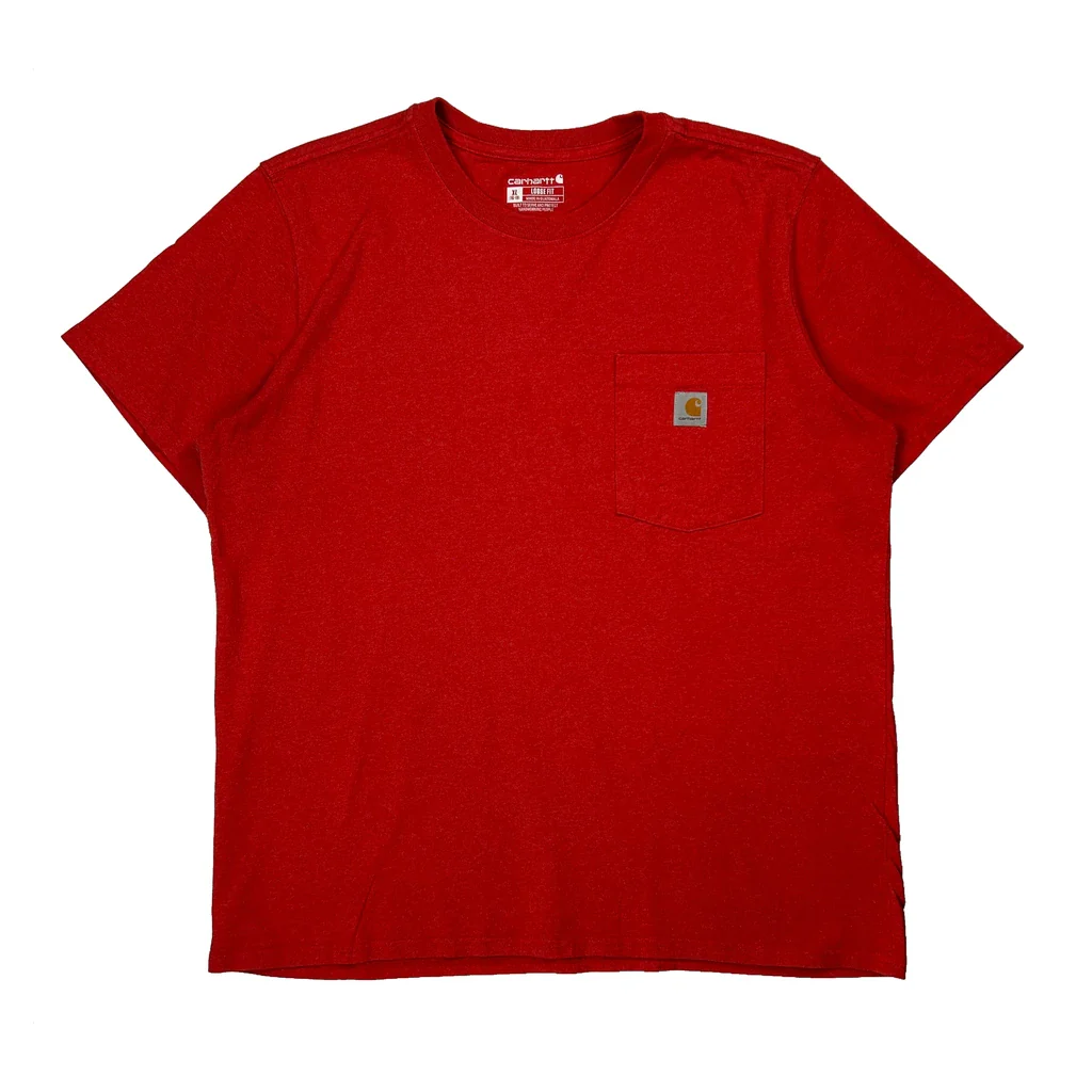 Carhartt T-Shirt - XL Red Cotton