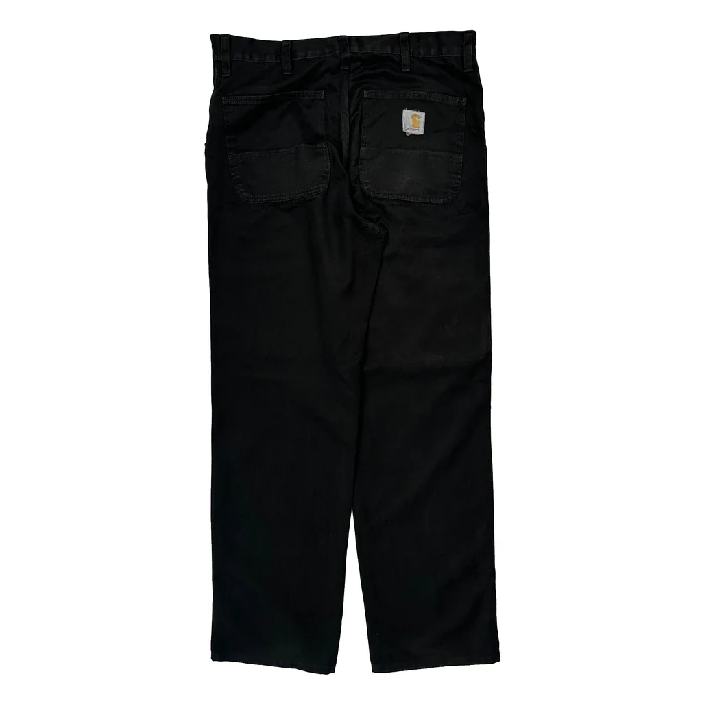 Carhartt Trousers - 34W 33L Black Cotton