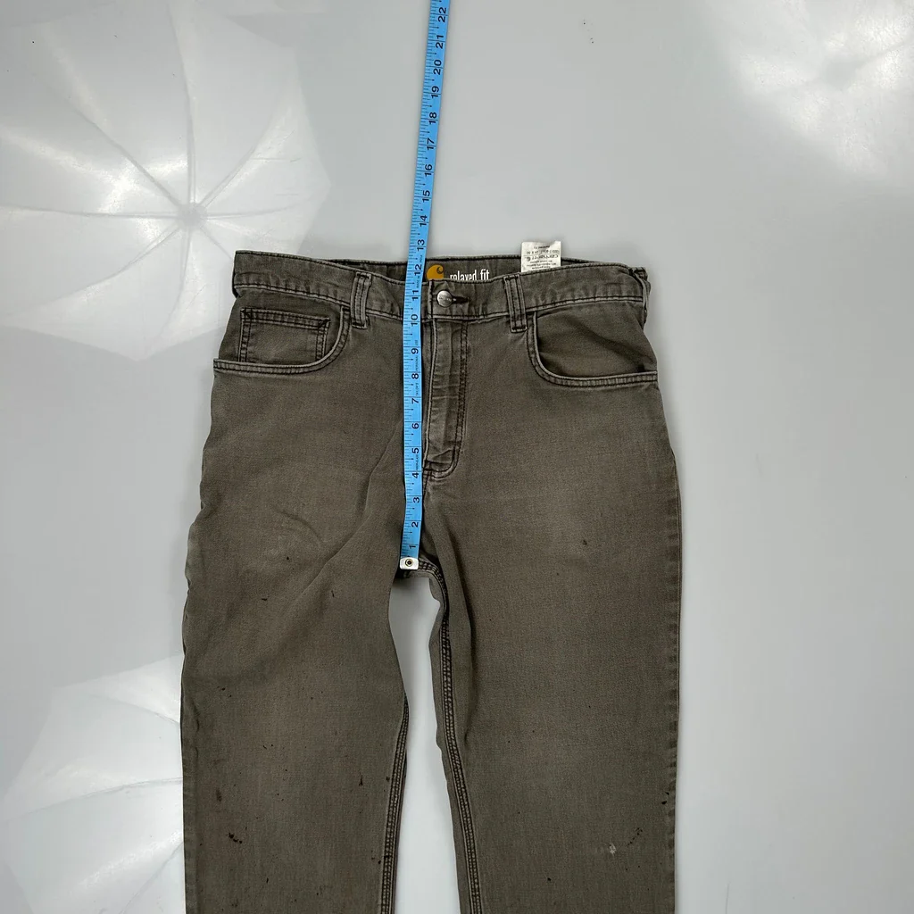Carhartt Trousers - 34W 29L Grey Cotton Blend - Image 3