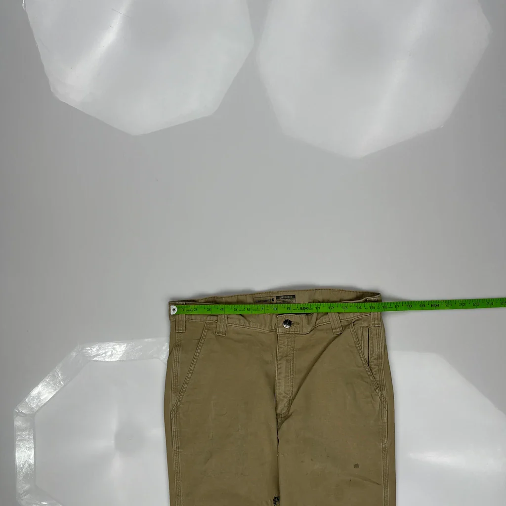 Carhartt Trousers - 31W 32L Khaki Cotton - Image 3