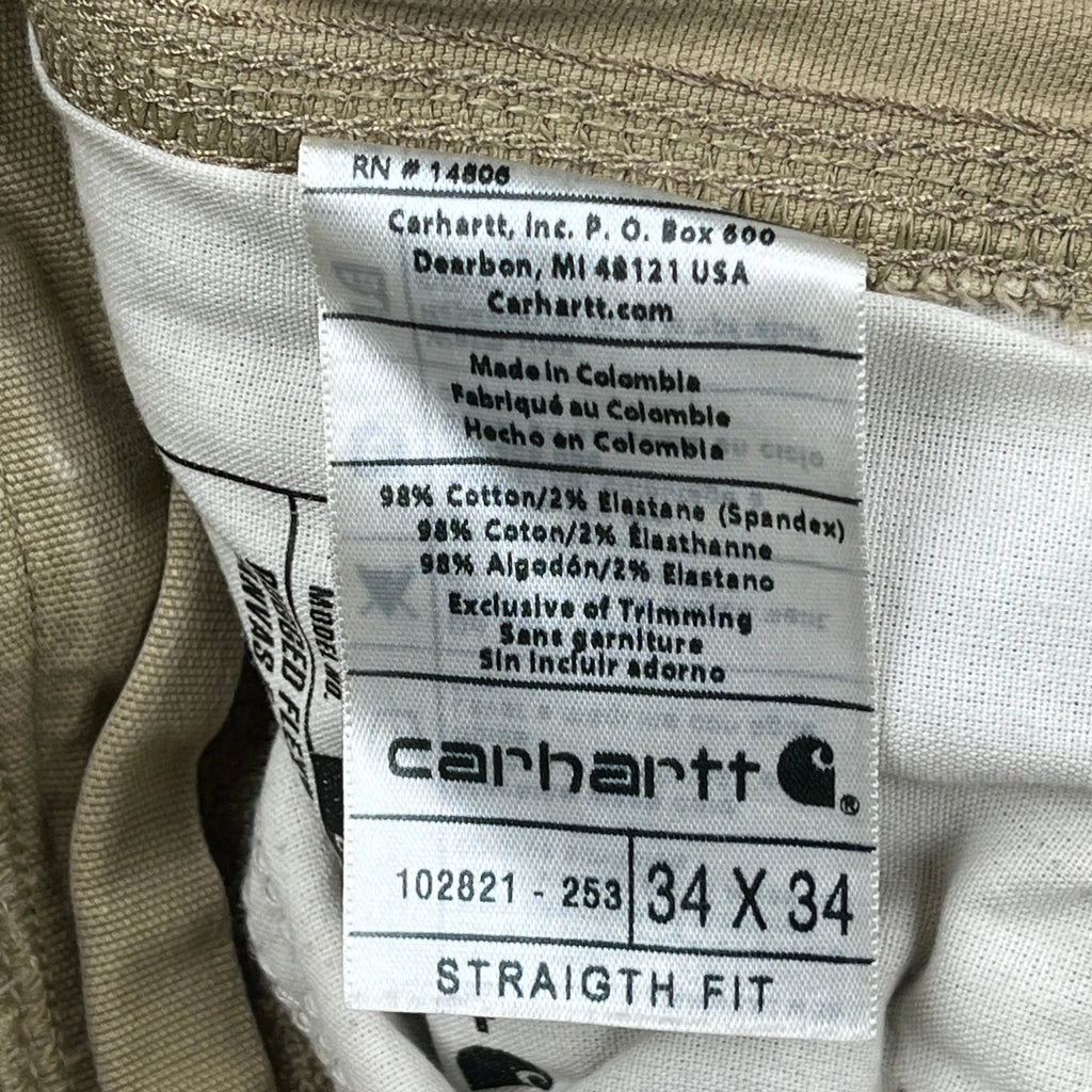 Carhartt Trousers - 31W 32L Khaki Cotton - Image 6