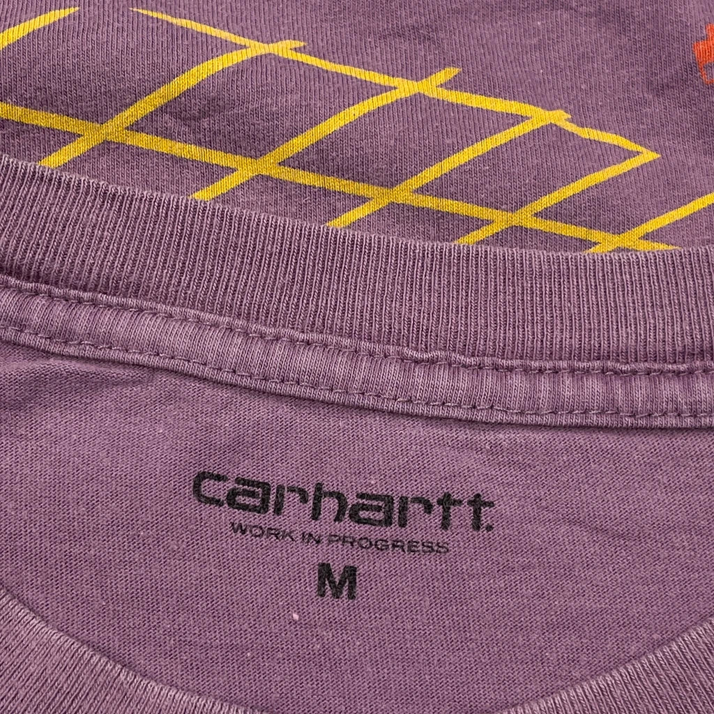 Carhartt Work In Progress Carhartt Graphic T-Shirt - Medium Purple Cotton - Image 3
