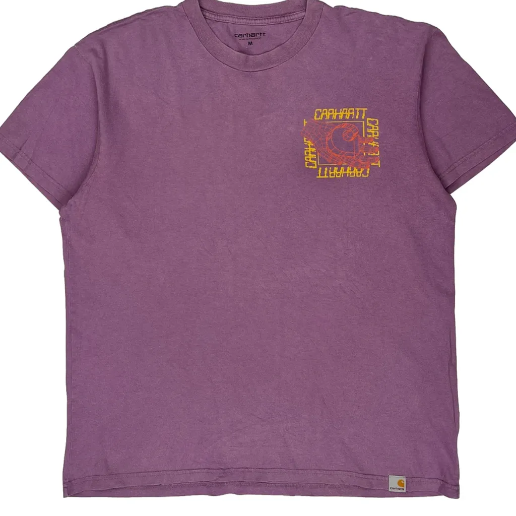 Carhartt Work In Progress Carhartt Graphic T-Shirt - Medium Purple Cotton - Image 5