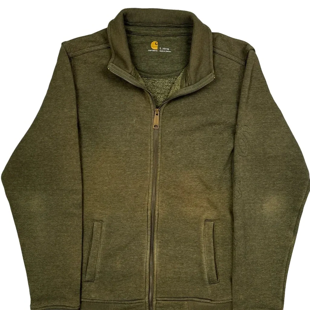 Carhartt Zip Up - Large Green Cotton Blend - Image 4