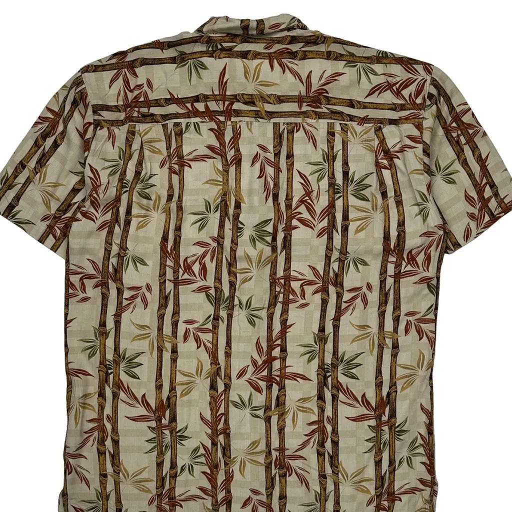 Caribbean Joe Floral Hawaiian Shirt - Medium Beige Viscose - Image 7