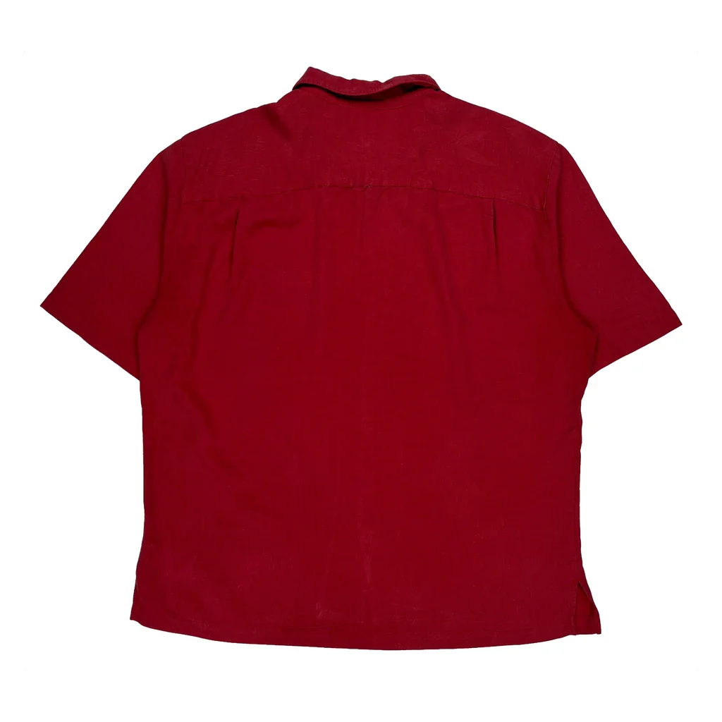 Caribbean Joe Short Sleeve Shirt - XL Red Viscose - Image 2