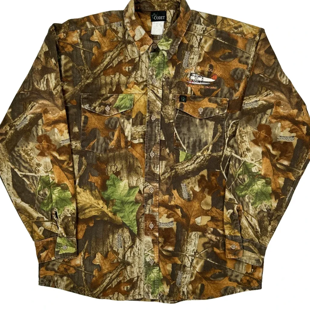 Caribou Air Codet Camo Shirt - Large Brown Cotton - Image 6