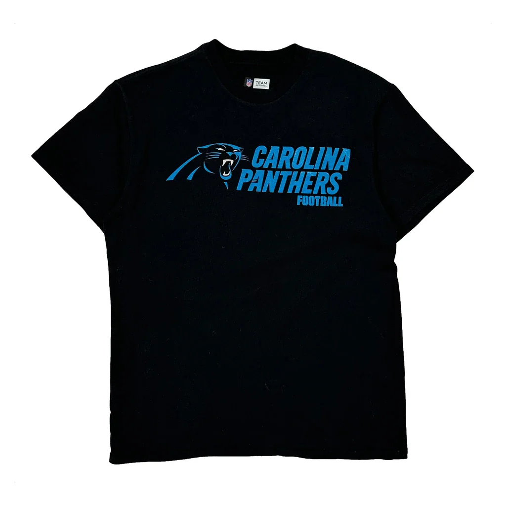 Carolina Panthers Nfl T-Shirt - Medium Black Cotton