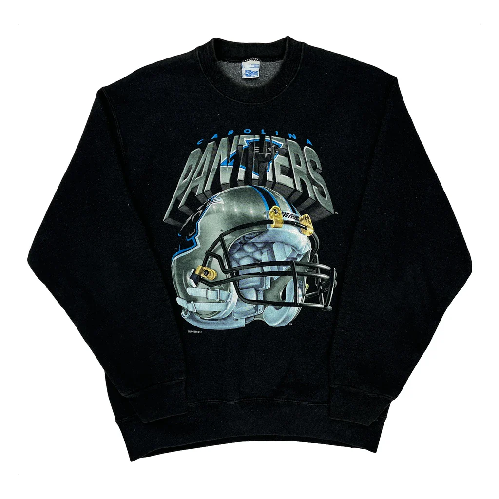 Carolina Panthers Salem Nfl Sweatshirt - Large Black Cotton Blend