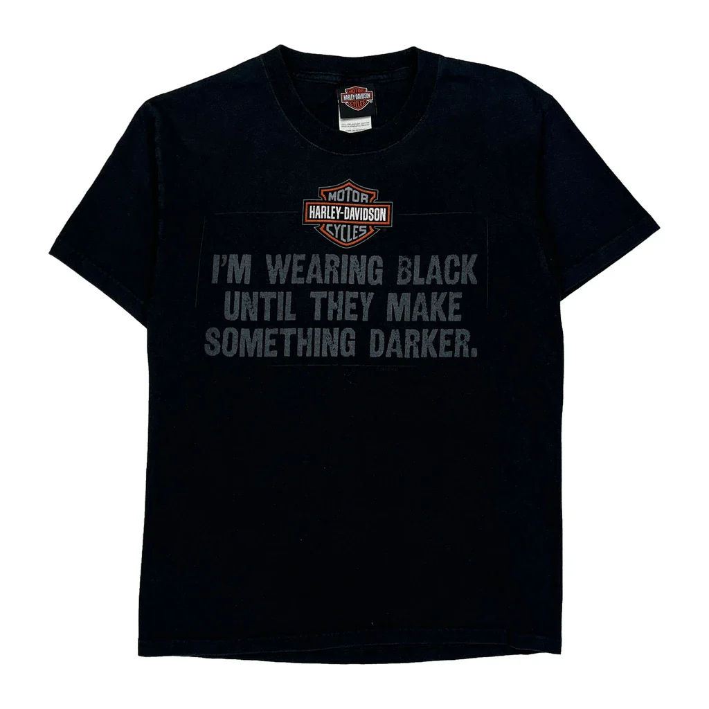 Cartersville Georgia Harley Davidson Graphic T-Shirt - Small Black Cotton