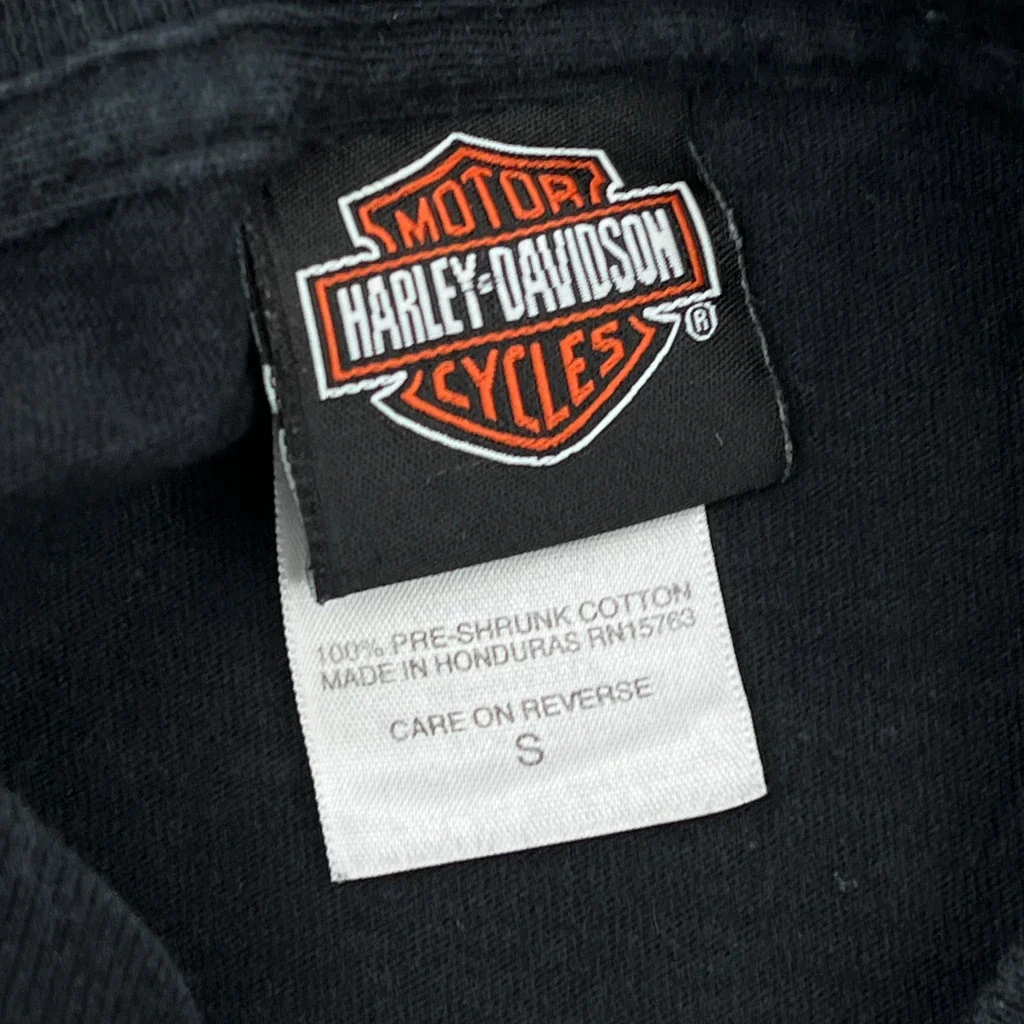 Cartersville Georgia Harley Davidson Graphic T-Shirt - Small Black Cotton - Image 3