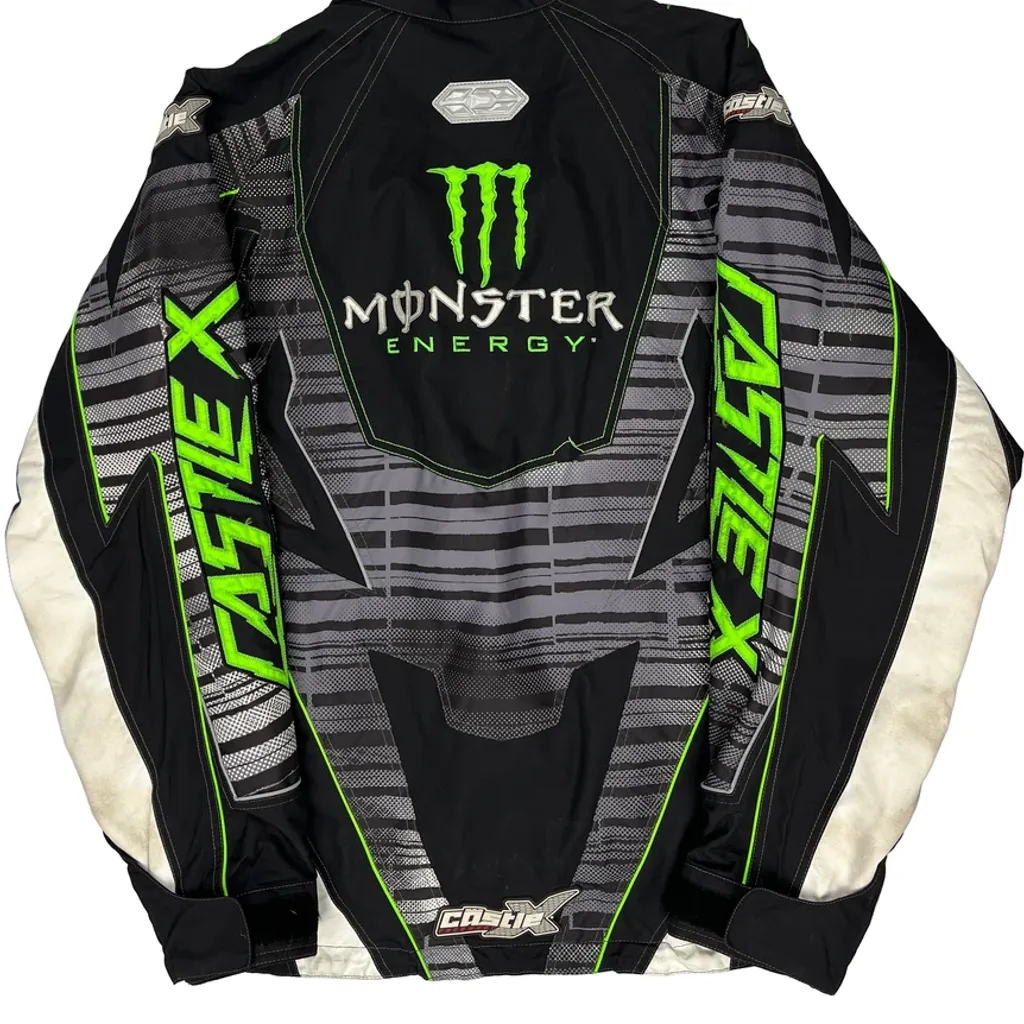 Castle X Monster Energy Graphic Racing Jacket - Large Black Polyester - Image 6