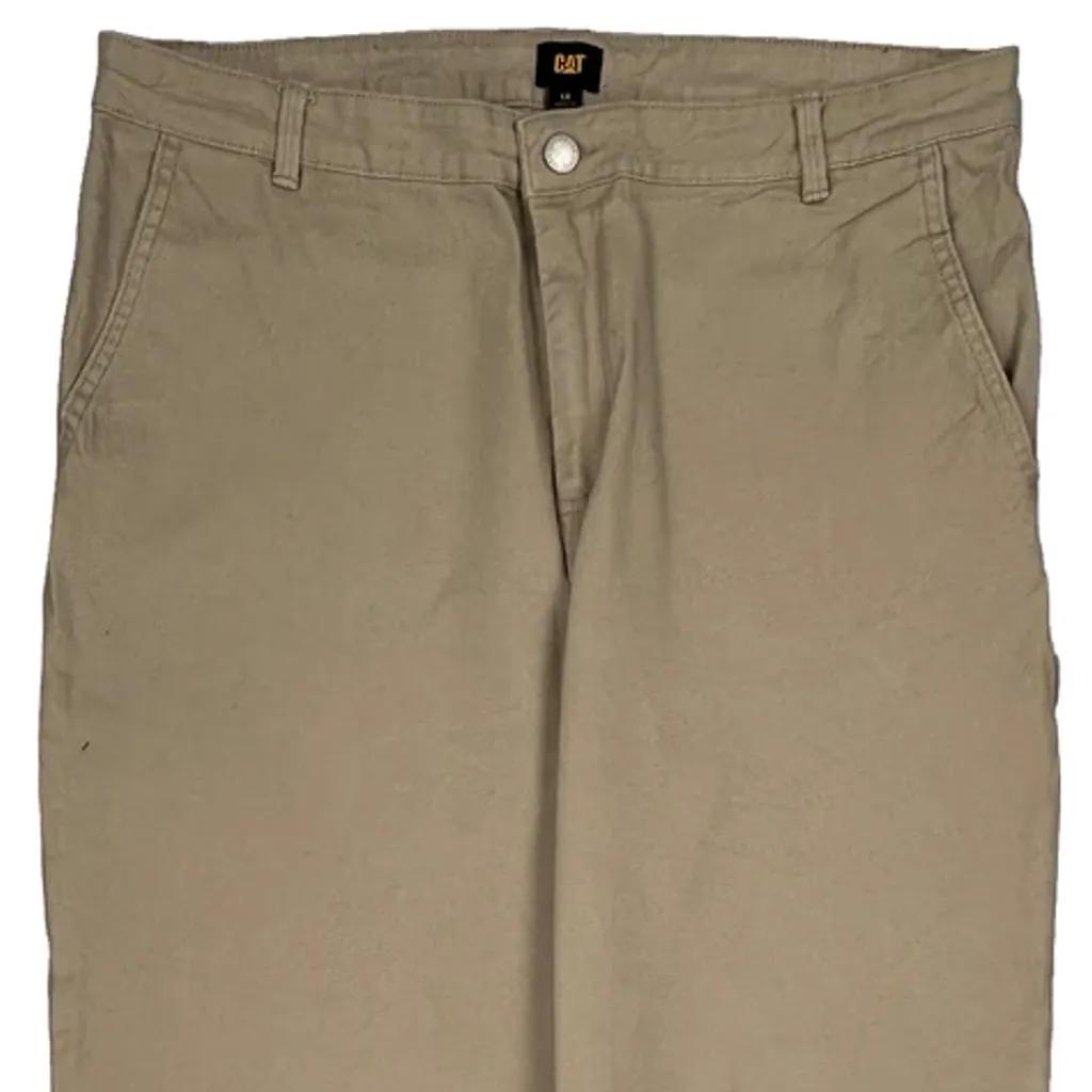 Cat Workwear Cargo Trousers - 34W 31L Beige Cotton - Image 10