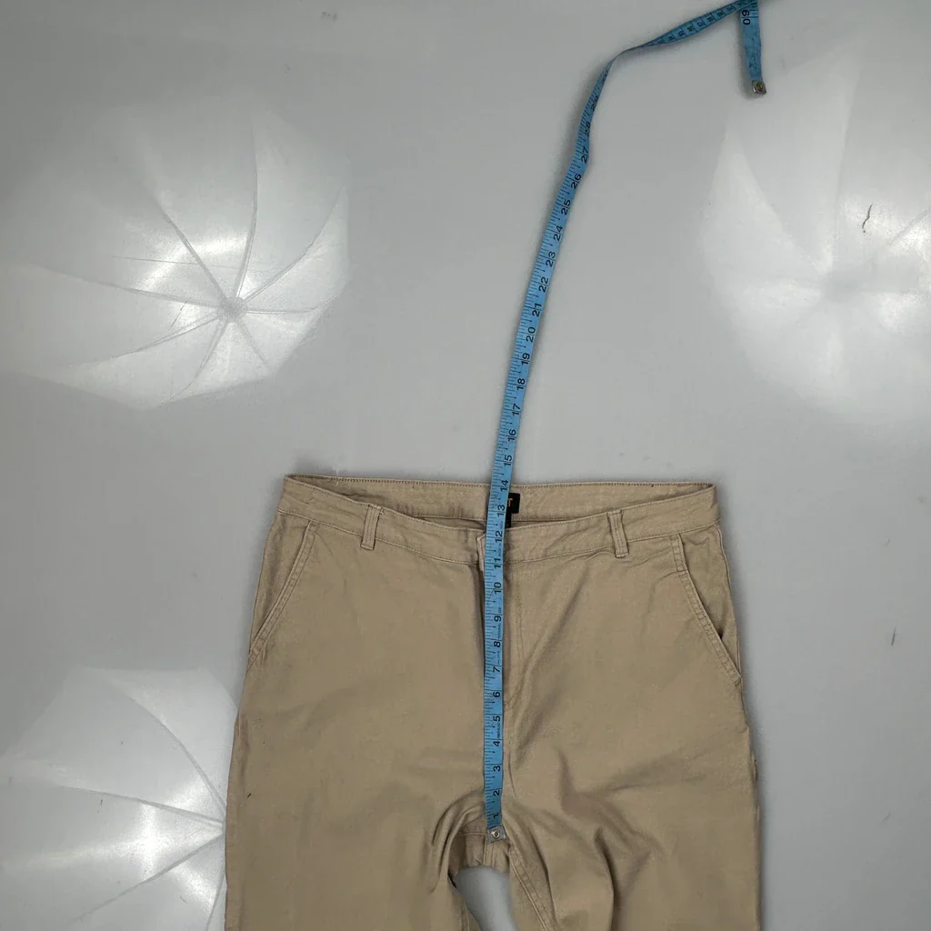 Cat Workwear Cargo Trousers - 34W 31L Beige Cotton - Image 4