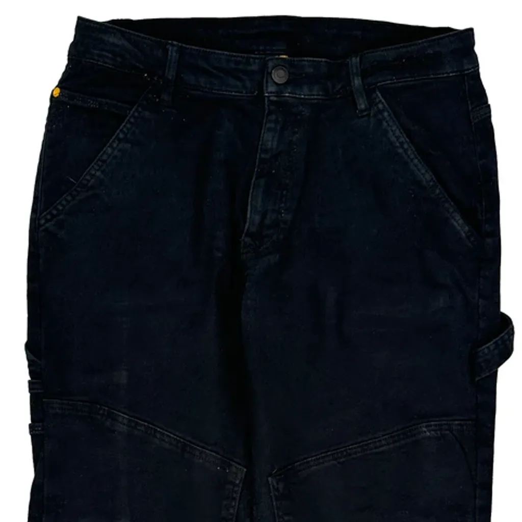 Cat Double Knee Carpenter Trousers - 32W 32L Black Cotton - Image 10