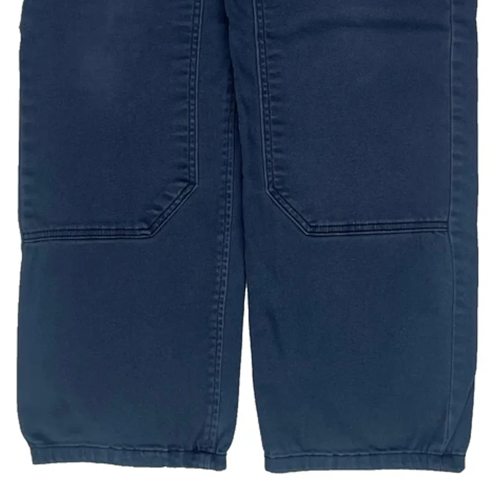 Cat Double Knee Carpenter Trousers - 30W 28L Blue Cotton - Image 10
