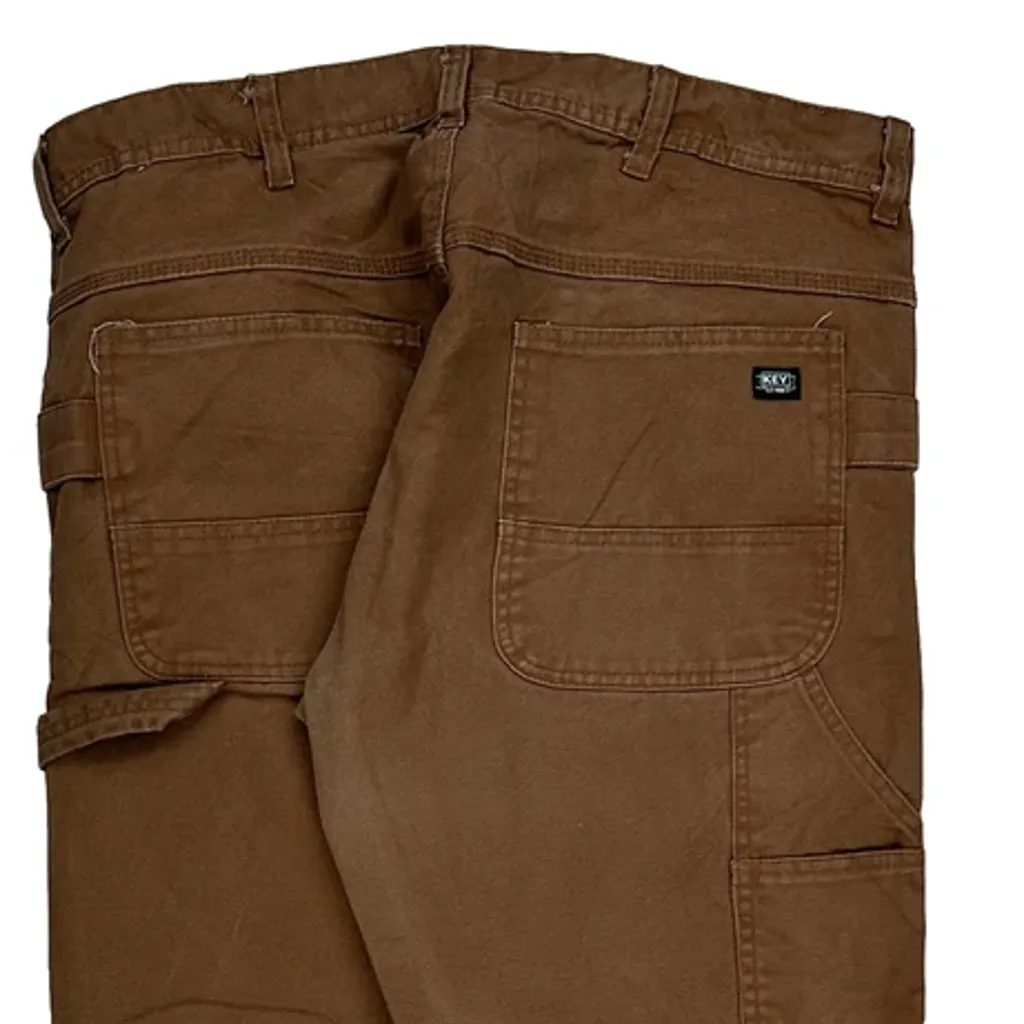 Cat Carpenter Trousers - 38W 34L Brown Cotton - Image 8