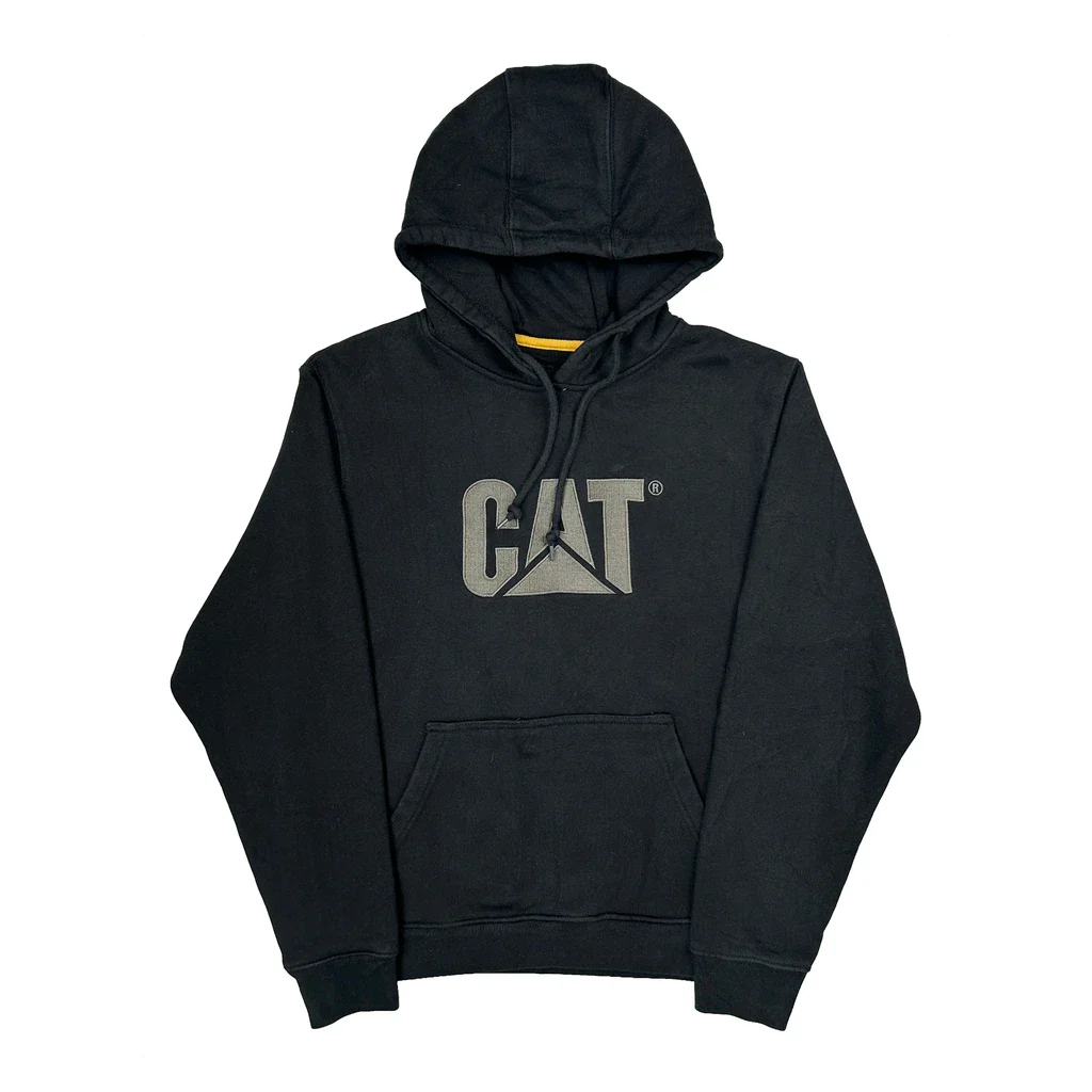 Cat Workweaar Hoodie - Medium Black Cotton Blend