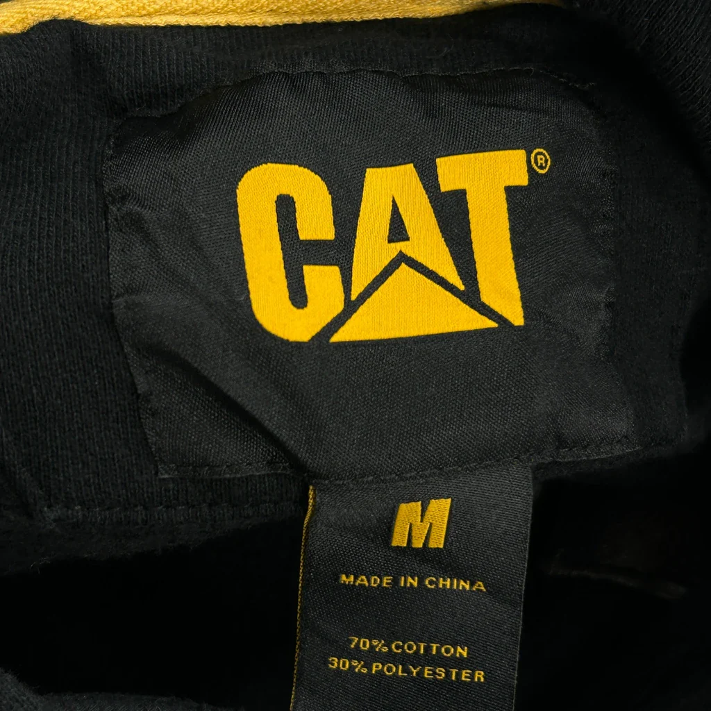 Cat Workweaar Hoodie - Medium Black Cotton Blend - Image 3