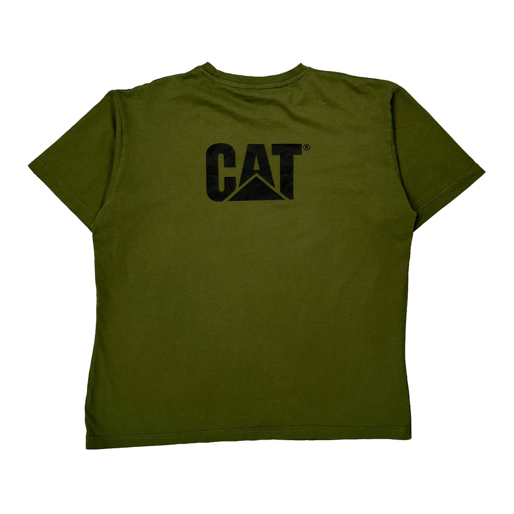 Cat T-Shirt - Medium Green Cotton - Image 2