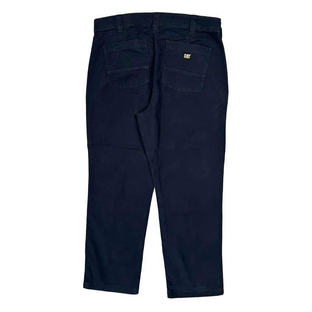Cat Workwear Trousers - 38W 29L Navy Cotton
