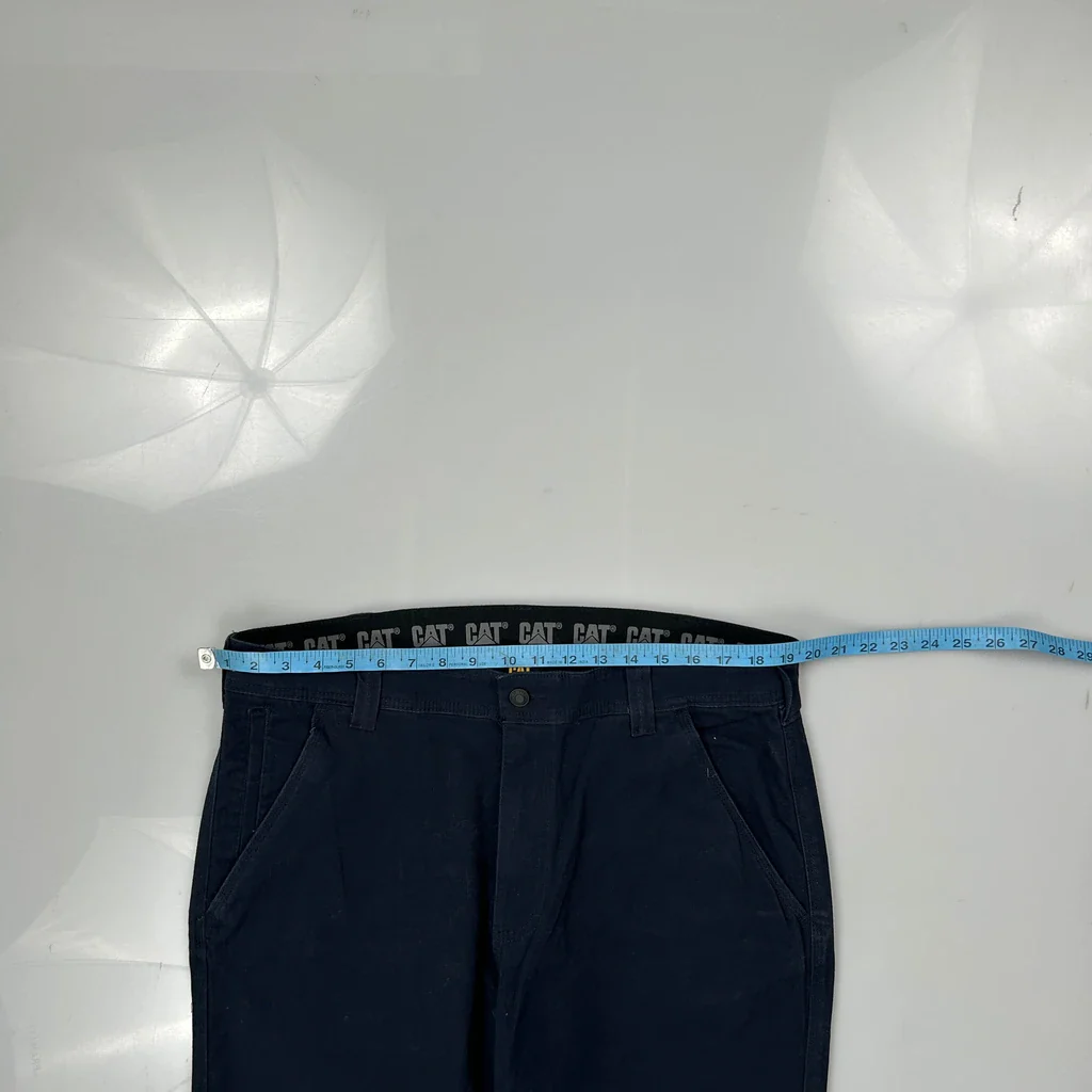 Cat Workwear Trousers - 38W 29L Navy Cotton - Image 3